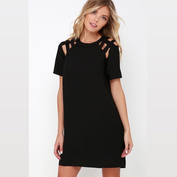 lulus black shift dress